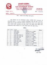 दरखास्त फारम स्वीकृत भएको सूचना