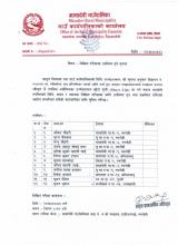 लिखित परीक्षामा उपस्थिथि हुने सूचना